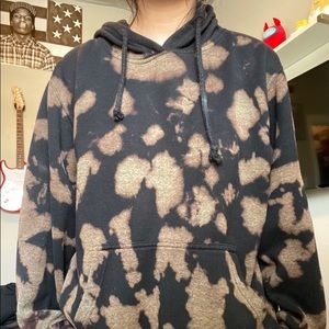 Bleached tie dye hoodie